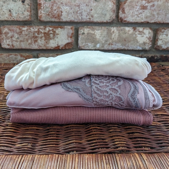 🌸 Dusty Pink & Purple Bralette Mini Set (3 pack) L XL - Picture 4 of 12